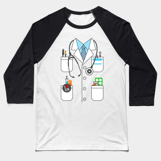 Doctor Costume Lab Coat Cosplay Baseball T-Shirt by teevisionshop